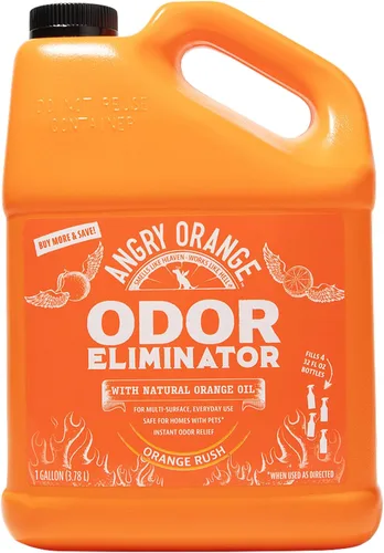 Miniatura 12 de ANGRY ORANGE Eliminador de olores de mascotas para orina de perros y gatos, manchas de alfombras y olores fuertes, limpiador de cítricos con aceite