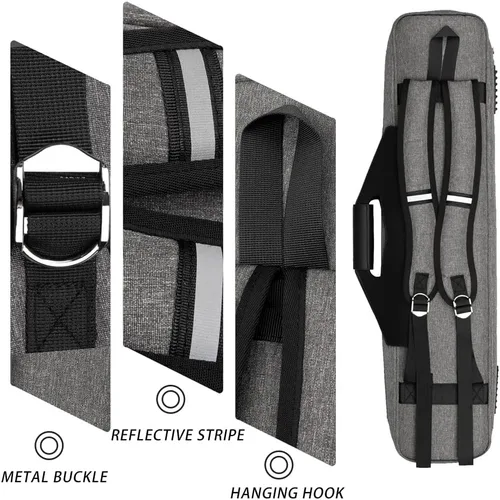 Miniatura 5 de Pool Cue Case 4x4 with Backpack Straps Carrying Case for 4 Pool Cues 4X4 Oxford Azul