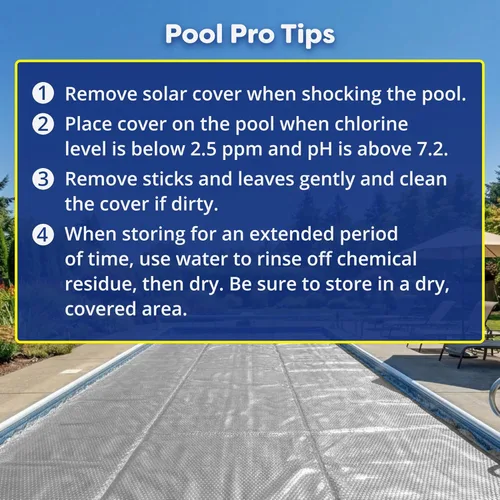 Miniatura 7 de In The Swim Cubierta solar rectangular ultra plateada de 18' x 36' para piscina solar de 16 mil para calefacción solar sobre el suelo piscinas