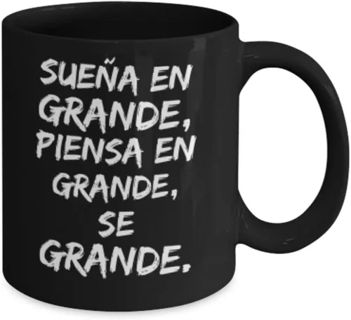 Miniatura 2 de Piensa en Grande AFIRMACIONES Taza cafe, tazas para café con AFIRMACIONES, tazas de café personalizadas, taza de café inspiradoras, ENVIO GRATIS