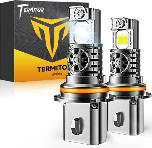 Miniatura 13 de Termitor Bombillas H4/9003/HB2, brillo de 50,000 lúmenes, blanco superbrillante de 6500 K, tamaño halógeno 1:1, luces antiniebla H4 blancas frías