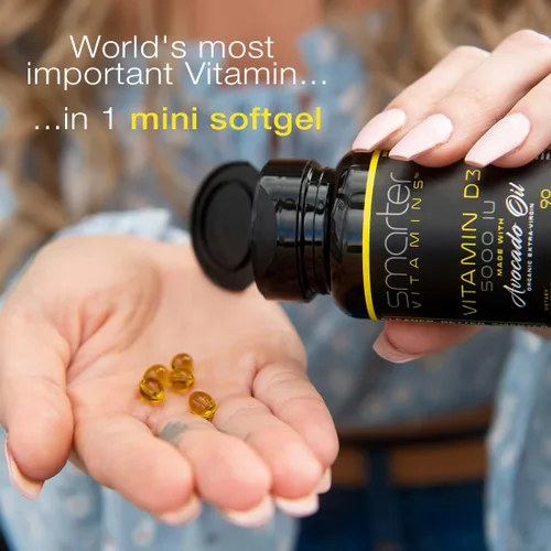 Miniatura 6 de Smarter Vitamina D3 5000 UI en aceite de aguacate 125mcg - 90 mini cápsulas blandas
