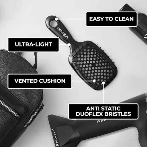 Miniatura 6 de FHI Heat UNbrush Cepillo desenredante para cepillado sin dolor en todo tipo de cabello húmedo o seco, cerdas antiestáticas DuoFlex duraderas, mango