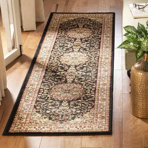 Miniatura 11 de SAFAVIEH Lyndhurst Collection - Alfombra de área de 8 x 11 pies, diseño tradicional de medallón oriental tradicional, no desprende pelusa y de fácil