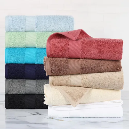Miniatura 10 de SUPERIOR Kendell - Juego de 4 toallas de baño de algodón egipcio, absorbentes, para la ducha, artículos esenciales para el spa, toallas grandes