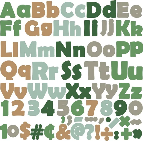 Miniatura 10 de 260 piezas de letras en blanco y negro para tablón de anuncios de aula, paquete combinado de letras de 4 pulgadas, juego de puntos y rayas