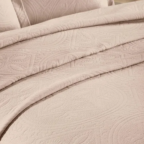 Miniatura 8 de Superior Juego de colcha de algodón de 2 piezas, diseño de círculos celtas, decoración de cama para el hogar, 1 funda de almohada, manta