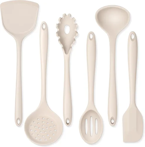 Onader Juego de Utensilios de Cocina, Utensilios de Cocina de Silicona No Tóxicos, 6 Piezas Gadgets de Cocina Resistentes al Calor para Utensilios