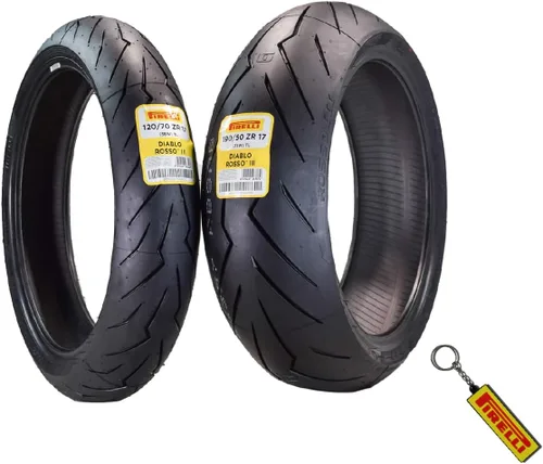 Miniatura 26 de Pirelli Diablo Rosso III 110/70ZR17 54W - Neumático delantero de motocicleta de alto rendimiento, duradero y confiable para bicicletas deportivas