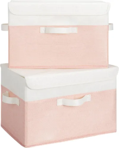 Miniatura 19 de GRANNY SAYS Cajas de almacenamiento con tapas, contenedores de almacenamiento decorativos, cestas para estantes, almacenamiento y organización