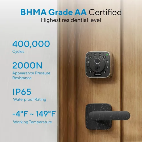 Miniatura 8 de ULTRALOQ Bolt - Cerraduras inteligentes WiFi para puerta delantera con sensor de puerta, funciona con Apple Home, Alexa, Google