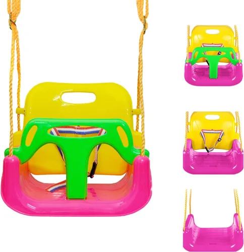 Miniatura 8 de IFOYO Asiento de columpio convertible 3 en 1 para niños con respaldo alto desmontable, columpio seguro para interiores y exteriores para niños
