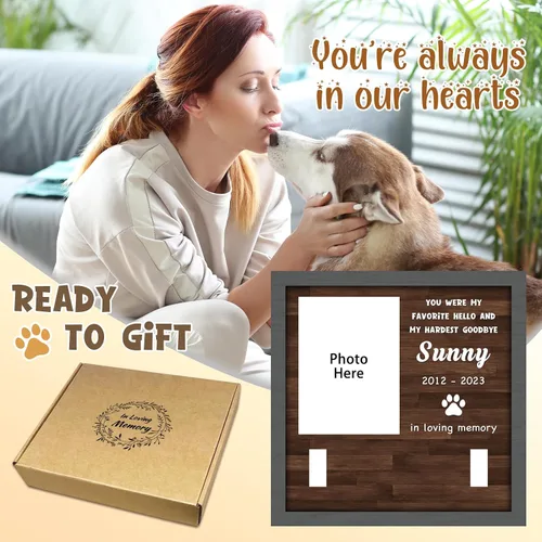 Miniatura 6 de Regalos conmemorativos para perros y gatos, marco de fotos conmemorativo de mascotas, regalos para amantes de las mascotas, letrero personalizado