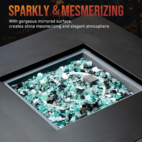 Miniatura 5 de Skyflame - Vidrio de fuego mezclado de 10 libras para hogueras de chimenea
