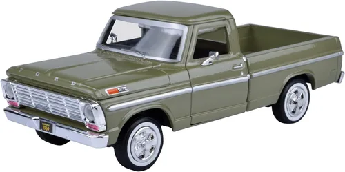 Motor Max 1969 Ford F-100 Pickup, color verde - Motormax Premium American 79315-1/24 escala modelo auto fundido a presión
