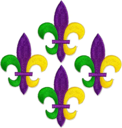 Miniatura 9 de 10 parches de lentejuelas doradas de flor de lis, parches termoadhesivos para ropa de manualidades, sombreros de vestir Modelo 5