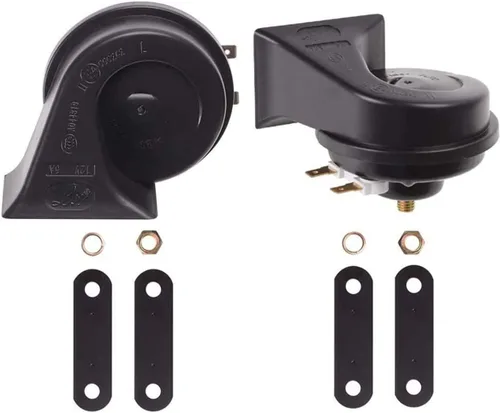 Miniatura 11 de Evermotor 1 juego de bocina de aire de señal universal para automóvil, altavoz de 12 V fuerte 118 DB, impermeable, accesorios automotrices, bocina