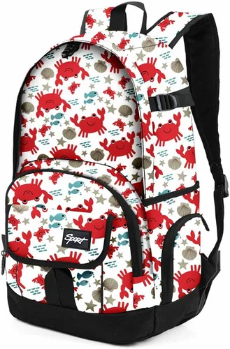 Miniatura 19 de Mochila escolar estilo Rickyh, mochila de viaje para hombres y mujeres, mochila ligera con compartimento para portátil, Tamaño único