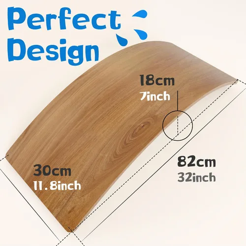 Miniatura 8 de Gentle Monster - Tabla de equilibrio oscilante de madera, juguete de madera natural Montessori para niños pequeños y adultos; juguete de aprendizaje