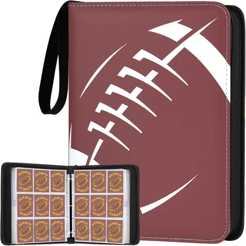Carpeta de Tarjetas de Fútbol Americano con Fundas, Carpeta de Tarjetas Coleccionables de 900 Bolsillos, Carpeta Porta Tarjetas de 9 Bolsillos Álbum