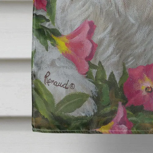 Miniatura 149 de Caroline's Treasures PPP3090GF - Bandera decorativa para jardín de bulldog inglés y otoño, para exteriores, patio, flores, tamaño de jardín