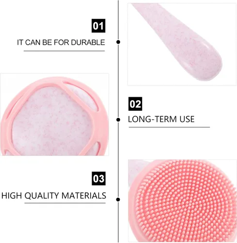 Miniatura 4 de Healifty Limpiador facial manual de limpieza facial, exfoliante, eliminación de maquillaje, masaje, cerdas suaves, colores surtidos