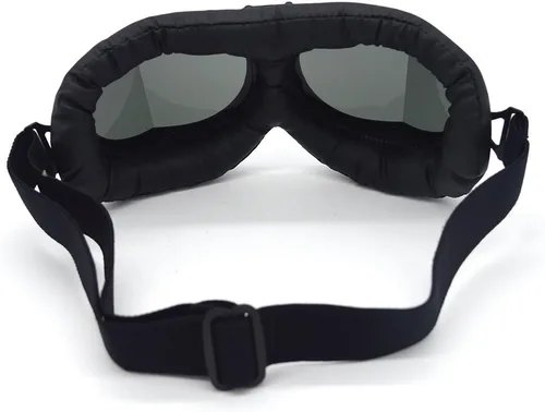 Miniatura 6 de Gafas Vintage para Motocicleta Antivaho y Antiimpacto Protección UV Gafas de Aviador Piloto, Adulto Carreras Voladores Equitación Arena y Polvo