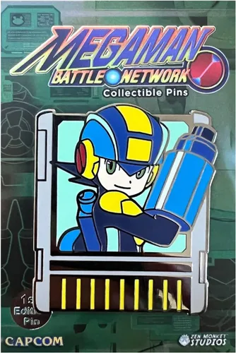 Miniatura 2 de Mega Man.EXE Chip - Pin de esmalte coleccionable de Mega Man Battle Network, Zinc, No