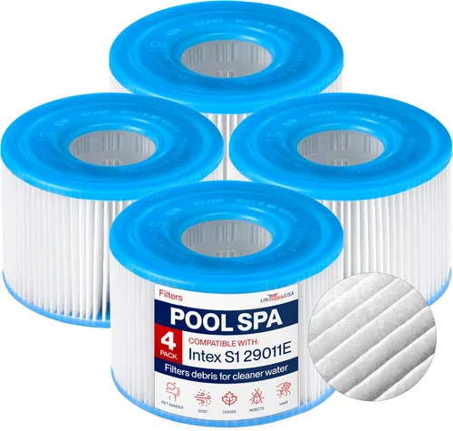 Miniatura 10 de LifeSypplyUSA - Cartucho de filtro de filtro de piscina tipo A/C compatible con 59900E para piscinas sobre el suelo, filtro de spa (paquete de 2)