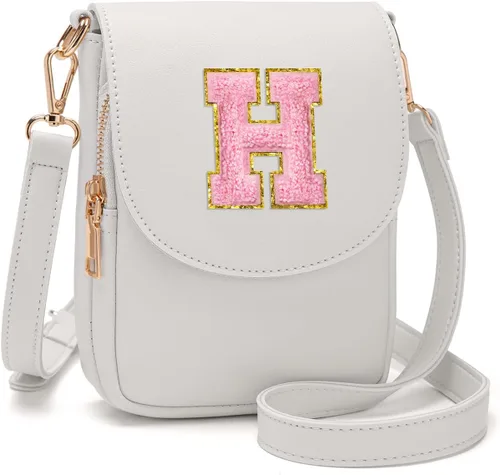 Miniatura 125 de Viverte Bolso Cruzado para Niñas Adolescentes Pequeñas, Bolso Inicial para Celular, Pequeña Cartera para Niños Pequeños, Bolso de Cuero con Tres