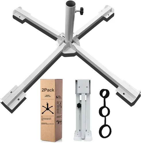 Miniatura 10 de Soporte portátil plegable para sombrilla de playa, soporte portátil para sombrilla de patio, tamaño de anclaje de sombrilla para exteriores, más