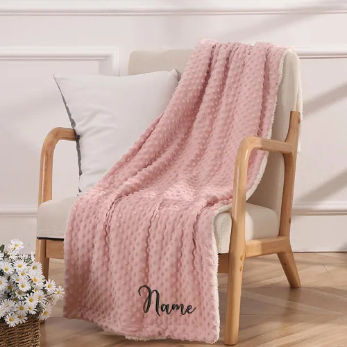 Miniatura 2 de yky Manta de bebé de forro polar con burbujas personalizadas para niños, mantas de bebé personalizadas con nombre bordado
