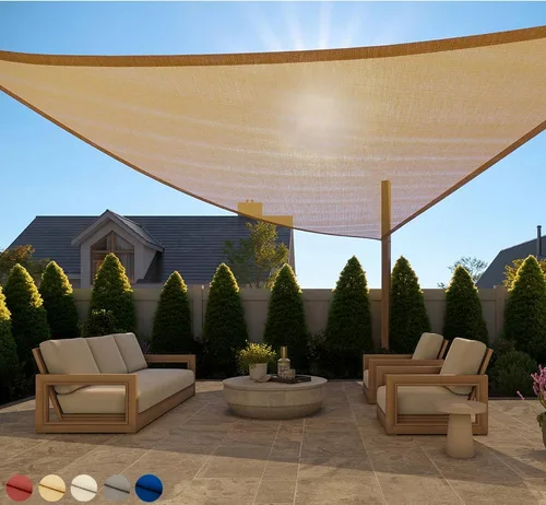 Miniatura 19 de GORILLA GRIP Toldo rectangular resistente con protección UV, resistente a la decoloración, desgarros y al óxido, bordes curvos que bloquean la luz