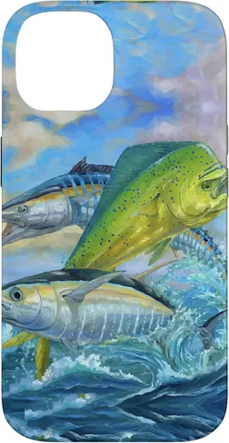 Miniatura 4 de iPhone 13 lindo Mahi Mahi verde pesca atún caso