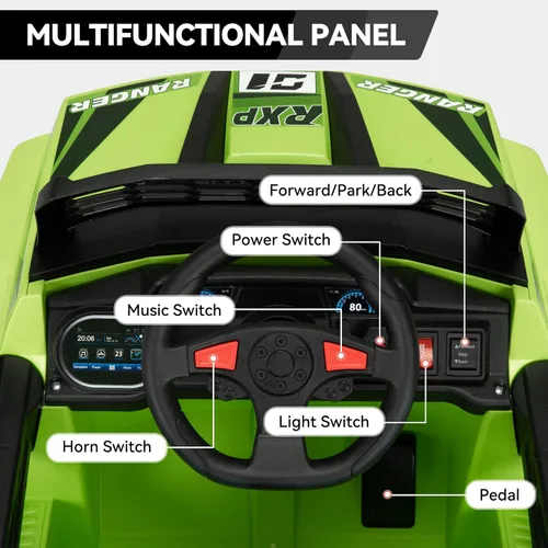 Miniatura 6 de TOBBI - Auto de juguete de 12V para paseo infantil, camión eléctrico todo terreno para niños, vehículo de 4 ruedas con batería, 2 motores duales