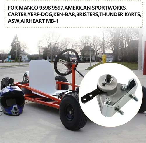 Miniatura 2 de PACEWALKER Pinza de Freno Mecánico para Go Kart y Soporte con Pastillas para Manco 9598 9597 Yerf-Dog, Carter, ASW, Bristers, Airheart MB-1 Predator