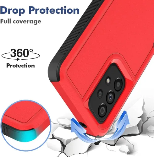 Miniatura 248 de Jeylly Compatible con Samsung Galaxy A22 5G Funda, Funda Samsung A22 5G con 2pcs protectores de pantalla de vidrio templado