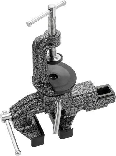 Miniatura 4 de JOIKIT Paquete de 2 prensas de banco de 3 pulgadas, tornillo de banco portátil universal para mesa con base giratoria de 360° para carpintería, Negro