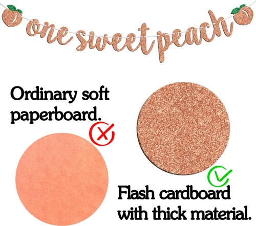 Miniatura 6 de Cartel con texto en inglés «One Sweet Peach» con tema de durazno para niños, decoración de fiesta de baby shower, suministros para niños y niñas