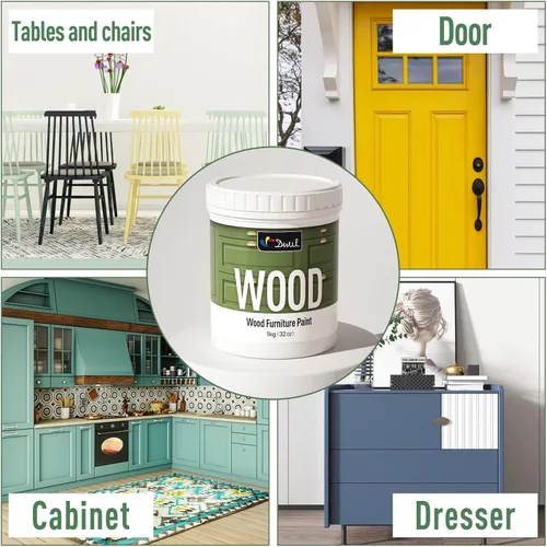 Miniatura 6 de DWIL Pintura para Muebles con Acabado Mate - Pintura para Madera de 16 Oz para Gabinetes, Puertas, Mesas y Cómodas Renovación - A Base de Agua, No