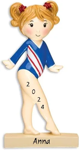 Adorno personalizado 2025 Gimnasta Árbol de Navidad Regalo personalizado Celebración Gimnasia Girl Ornament Station - Personalización gratuita