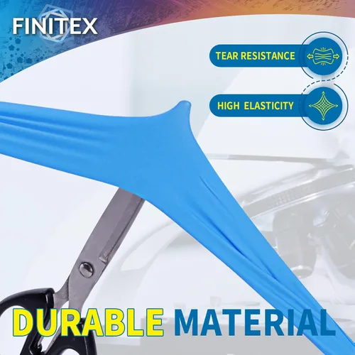 Miniatura 3 de FINITEX Guantes desechables de nitrilo azul 6mil de alta resistencia, sin látex, guantes de goma sin polvo, 100 unidades, aptos para cocinar