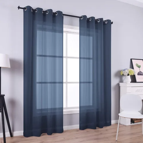 Miniatura 2 de KOUFALL Cortinas transparentes con ojales