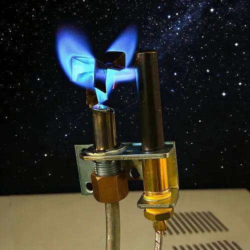 Miniatura 4 de Conjunto de quemador piloto de llama de 3 vías, generador de termopila de 750 milivoltios con LP y orificio de gas natural, reemplazo para horno