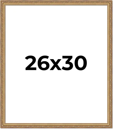 Miniatura 123 de Poster Palooza Marco de fotos de madera maciza ornamentada dorada de 3 x 3 pulgadas, ancho de moldeo de 1.25 pulgadas, con plexiglás acrílico UV
