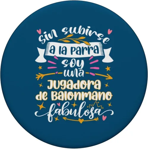 Miniatura 3 de Jugadora de Balonmano Fabulosa Divertido Mujer Balonmanista PopSockets Standard PopGrip