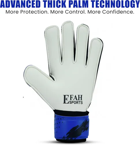Miniatura 6 de Guantes de portero de fútbol para niños y jóvenes, guantes de portero de fútbol con palmas de agarre fuerte Azul/Blanco