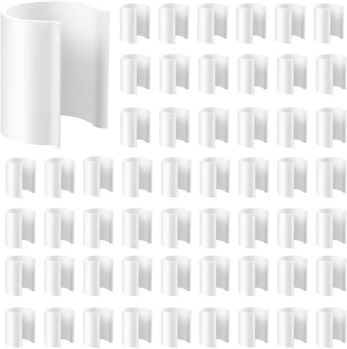 Miniatura 8 de Jetec 16 clips blancos para cubierta de piscina para piscinas sobre el suelo, abrazaderas de PVC para piscina, clips de cubierta de protección