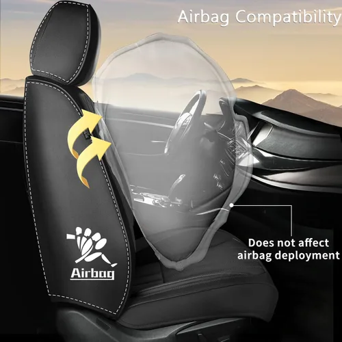 Miniatura 4 de Fundas de asiento de automóvil para Kia Optima 2002-2020: juego completo de cojines de asiento de vehículo, de cuero impermeable, protector Set