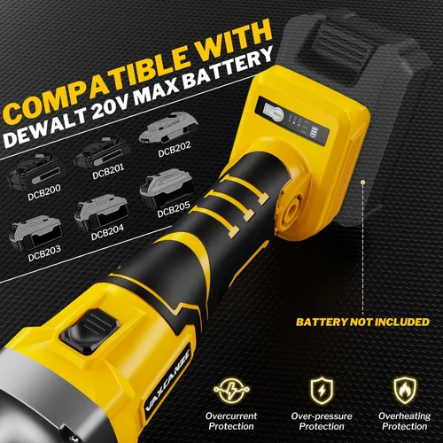 Miniatura 3 de Amoladora de troquel de frenado sin escobillas de 1100 W compatible con batería Dewalt de 20 V, velocidad variable de 3 niveles de hasta 26000 RPM